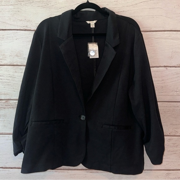 EST. 1946 Black Blazer Jacket - Size 18/20W - NWT Stretchy Formal Office Attire - Picture 1 of 8